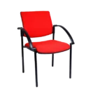 Stax Chair Family - BLK 4 Leg - ARMS