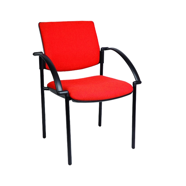 Stax Chair Family - BLK 4 Leg - ARMS