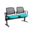 Stax Chair Family - Beam - 2 Seater - Arms - Mesh