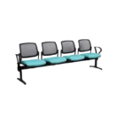 Stax Chair Family - Beam - 5 Seater - Arms - Mesh