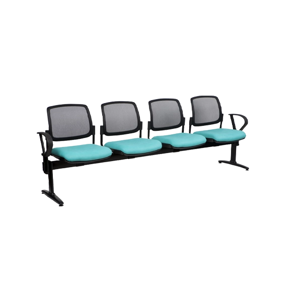 Stax Chair Family - Beam - 5 Seater - Arms - Mesh
