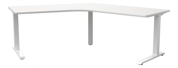 Cargo Standard-120-degree-corner-white-frame-with worktop