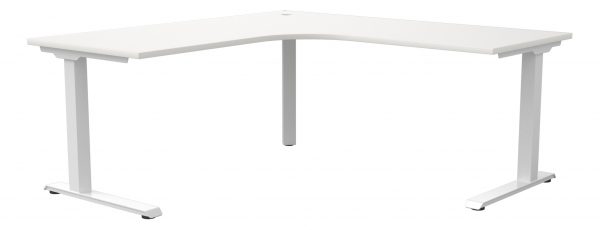 Workzone Corner Workstation - White Top, White Frame