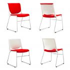 Soni Chair - White - Upholsteredf back and seat