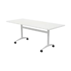 Locus Folding Table - White Top - White Frame