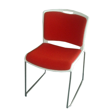 Pixar Visitor Chair - White - Red Pads