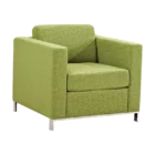 Samal Lounge - One Seater - Green - angled - Frame Legs