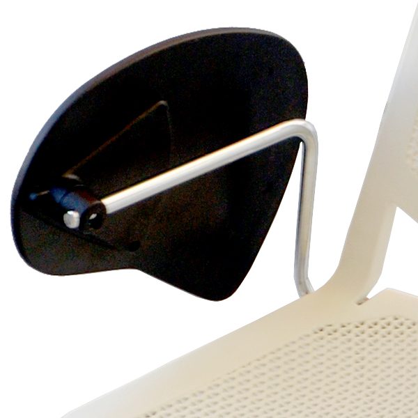 Soni Chair - White - Tablet Arm