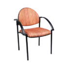 Stax Chair Family - BLK 4 Leg - ARMS - Rounded