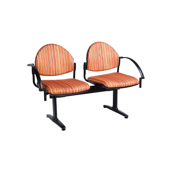Stax Chair Family - Beam - 2 Seater - Arms - Rounded