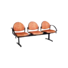 Stax Chair Family - Beam - 3 Seater - Arms - Round