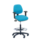 Uno Ergo - Medium Back - Drafting - Arms - Blue