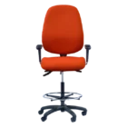 Uno Inc - Extra High Back - Armrests - Drafting - Orange