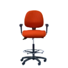 Uno Inc - Medium Back - Armrests - Drafting - Orange