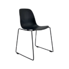 Paris Visitor Chair - Black - Front Angle