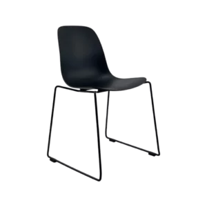 Paris Visitor Chair - Black - Front Angle