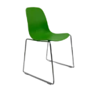 Paris Visitor Chair - Green - Front Angle