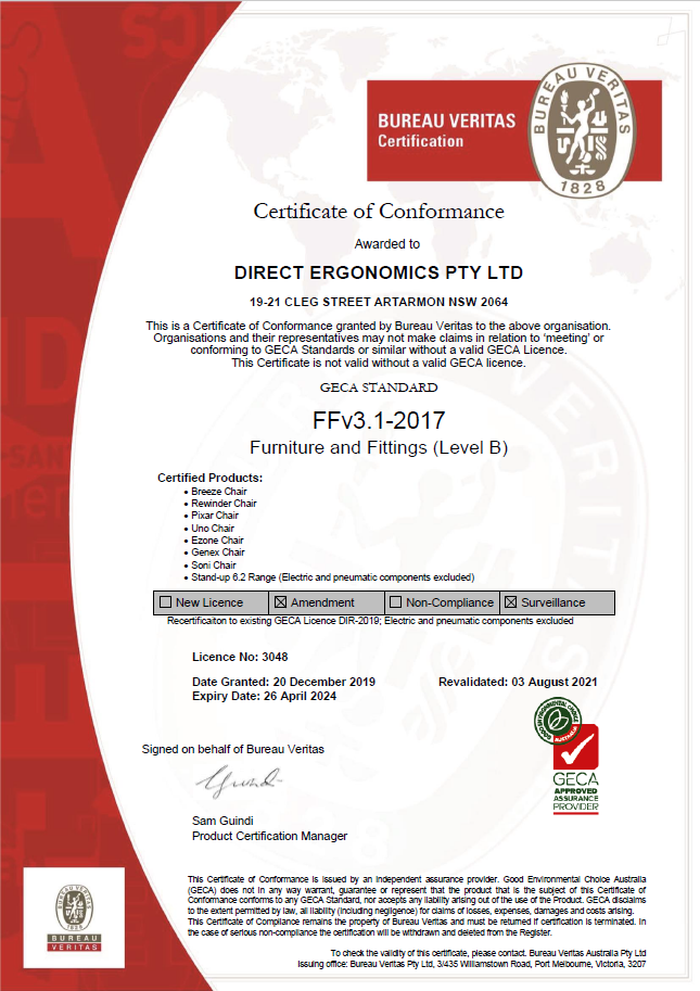 Certificate 3048 GECA 201219
