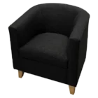 Tubbly Lounge Chair - Charcoal - 1 Seater - Front