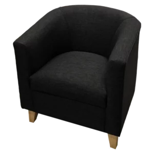 Tubbly Lounge Chair - Charcoal - 1 Seater - Front