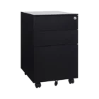 Workzone Workstation Storage - Mobile Pedestal - Black - Square - Closed