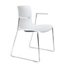 Active Chair Family - Metal Sled - Arms - Chrome