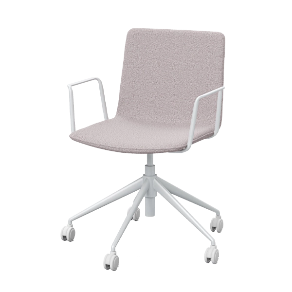 Clue Chair Family - 5 Star Swivel - White - Arms