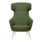 Dalph Express Chair Family - Hush - 4 Leg Timber - Custom Green