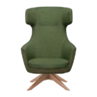 Dalph Express Chair Family - Hush - Timber Swivel - Custom Green