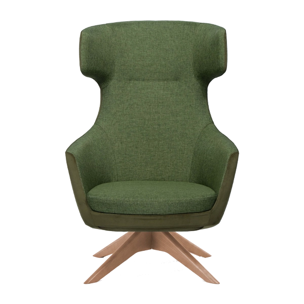 Dalph Express Chair Family - Hush - Timber Swivel - Custom Green