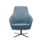 Dalph Express Chair Family - Mini - 4 Star Swivel Base - Custom Blue