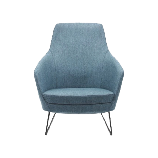 Dalph Express Chair Family - Mini - Sled Base - Custom Blue