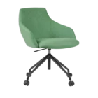 Goldy Chair Family - 4 Star - Castors - Green - Angled