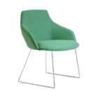 Goldy Chair Family - Sled - Green - Angled