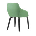 Goldy Chair Family - Timber 4 Leg - Black - Green - Back Angled