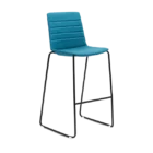 Jewel Chair Family - Sled Stool - Full Upholster Ribbed