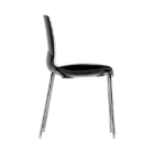 Lola Chair Family - CHM 4 Leg - NA - BLK - Side