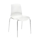 Lola Chair Family - CHM 4 Leg - NA - WHT