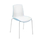 Lola Chair Family - WHT 4 Leg - NA - Blue