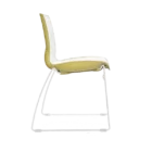 Lola Chair Family - WHT Sled - NA - Sand - Side