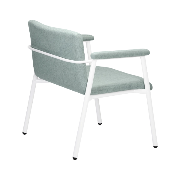 Omni Bariatric Chair - WHT - ARMS - GRN - B SIDE