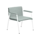 Omni Bariatric Chair - WHT - ARMS - GRN - F ANGLE