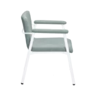 Omni Bariatric Chair - WHT - ARMS - GRN - SIDE