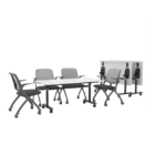 Cena Tech-Adjust Folding Table + Sonic Visitor Chair - Group