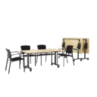 Cena Tech-Adjust Folding Table + Zippy Visitor Chair - Group