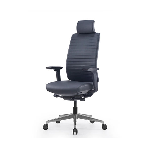 Breeze Exec + Black PU Black Frame with Arms - Side Front