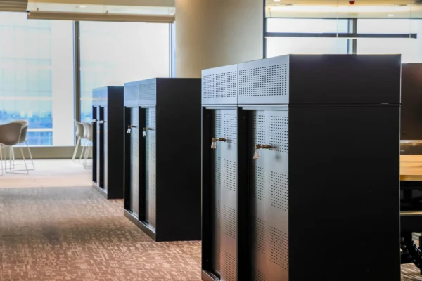 Ventia - Victoria Cross - Hallway Ventia - Victoria Cross - Workzone Storage Tambour, in Black Powdercoat