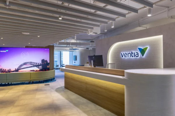 Ventia - Victoria Cross - Entrance Lobby Ventia - Victoria Cross - Swift Modular Lounge