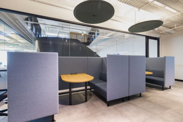 Ventia - Victoria Cross - Breakout Area Ventia - Victoria Cross - Swift Modular Lounge with Acoustic Panel Booth
